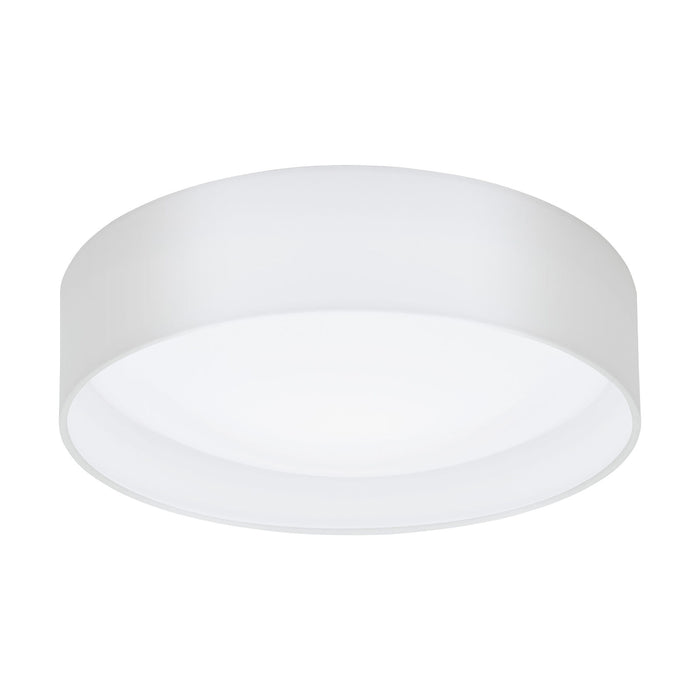 Flush Ceiling Light Colour White Shade White Fabric Bulb LED 11W Included Loops