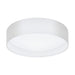 Flush Ceiling Light Colour White Shade White Fabric Bulb LED 11W Included Loops