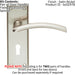 2x PAIR Arched Lever on Lock Backplate Door Handle 150 x 50mm Satin Nickel Loops