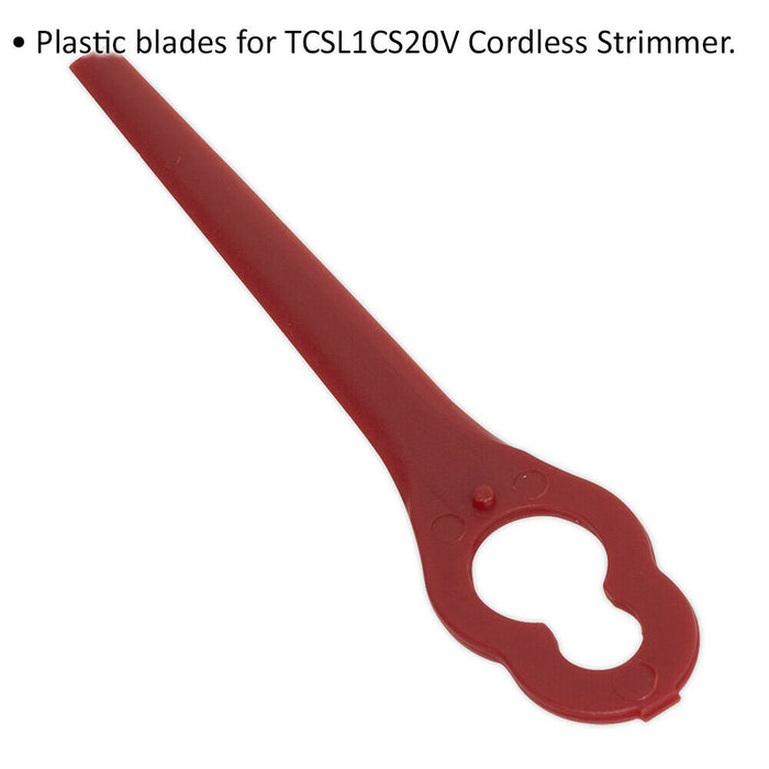 10 PACK Composite Plastic Strimmer Blades for ys03591 Cordless Strimmer Loops