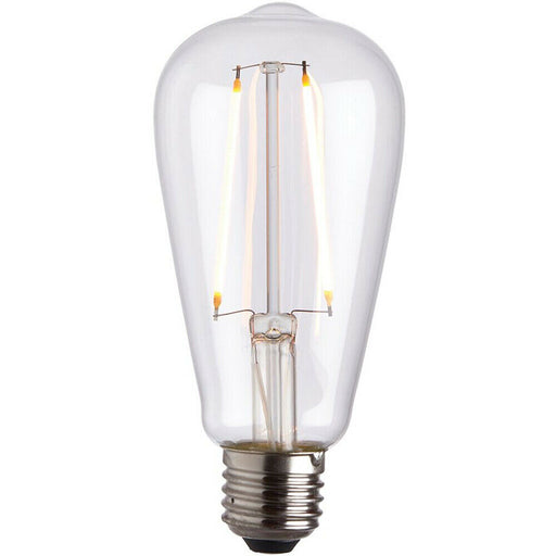 VINTAGE PEAR LED Filament Light Bulb CLEAR GLASS E27 Screw 2W Warm White Lamp Loops