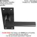 4x PAIR Straight Bar Handle on Slim Latch Backplate 150 x 50mm Matt Black Loops
