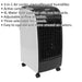 3-in-1 Air Cooler Purifier & Humidifier - Active Carbon Filter - 4L Water Tank Loops