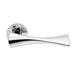 Door Handle & Latch Pack Chrome Modern Twisted Bow Bar on Screwless Round Rose Loops