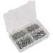 370 Piece Steel Nut Assortment - M5 to M10 - Partitioned Storage Box - DIN 934 Loops