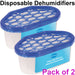 2x 0.3L Disposable Moisture Absorber Dehumidifier Interior Home Damp Preventer Loops