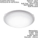 2 PACK Wall Flush Ceiling Light Colour White Shade White Clear Glass LED 11W Loops