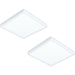 2 PACK Wall Flush Ceiling Light White Shade Square White Plastic LED 20W Incl Loops