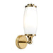 IP44 Wall Light Enclosed Glass Shade LED Included Polished Brass LED G9 3.5W Loops