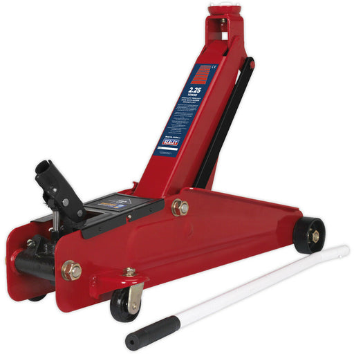 High Lift SUV Trolley Jack - 2.25 Tonne Capacity - 535mm Max Height - Red Loops