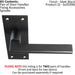 2x PAIR Straight Bar Handle on Slim Latch Backplate 150 x 50mm Matt Black Loops