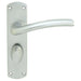 2x Rounded Curved Bar Handle on Bathroom Backplate 170 x 42mm Satin Chrome Loops