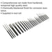 26 Piece Steel Punch & Chisel Set - Hardened & Tempered - Corrosion Resistant Loops