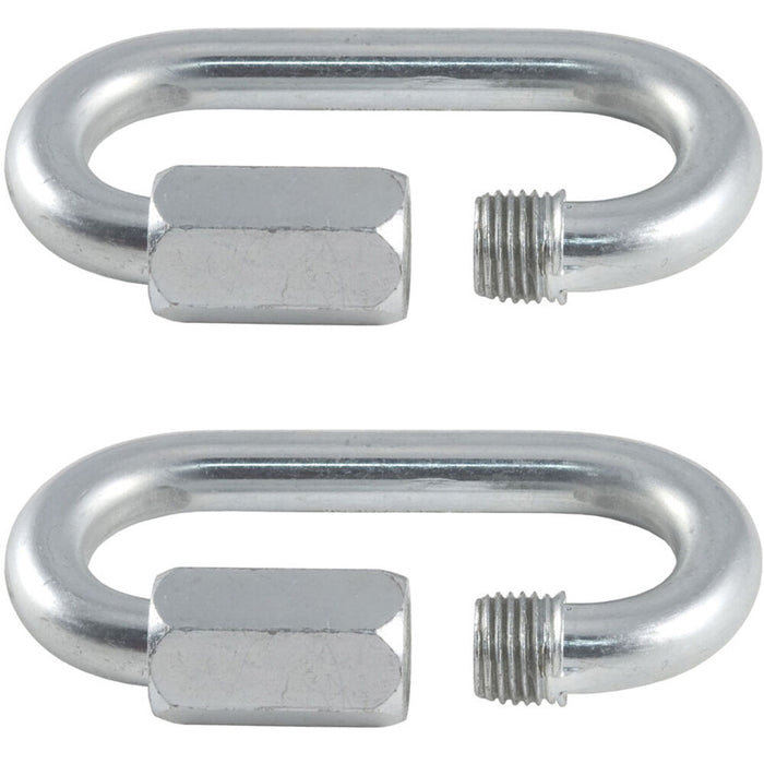 2x 8mm Stainless Steel Quick Link Wire Rope Chain Link Carbine Screw Loop Loops
