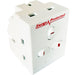3 Way Mains Power Gang Extension Socket Adapter SURGE PROTECTED Multi Plug Block Loops