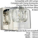 Crystal LED Wall Light Square Chrome & Luxury Shade Modern Glass Lamp Fitting Loops