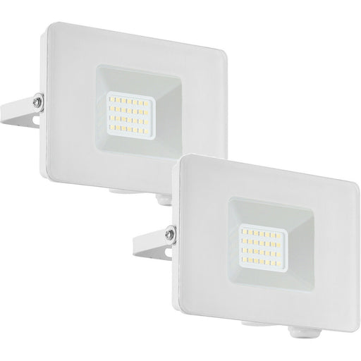 2 PACK IP65 Outdoor Wall Flood Light White Adjustable 20W LED Porch Lamp Loops