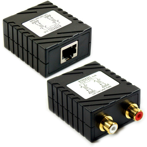 2 RCA Audio Cable Extender Balun Up To 300m CAT5e CAT6 Phono Long Distance Loops