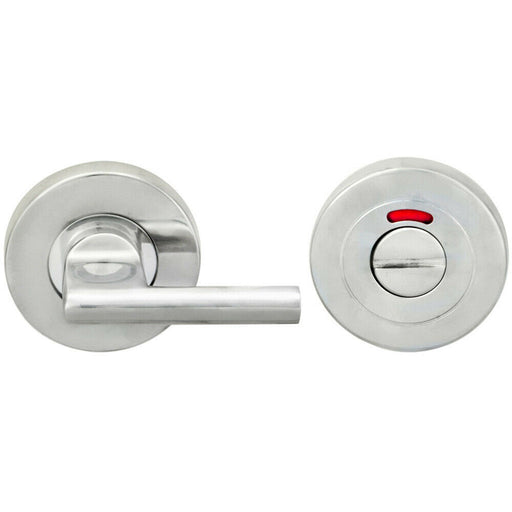 Disabled Turn Lock And Release Handle With Indicator Bright Stainless Steel Loops