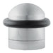 Dome Topped Floor Mounted Door Stop Rubber Buffer 38mm Dia Satin Chrome Loops