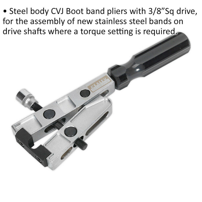 CVJ Boot Band Pliers - 3/8" Square Drive Torque Wrench - Drive Shaft Assembly Loops