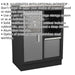 Multifunction Modular Garage Cabinet - 680  460 x 910mm - Aluminium Handles Loops