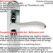 Door Handle & Bathroom Lock Pack Chrome Scroll Thumb Turn Round Slim Backplate Loops