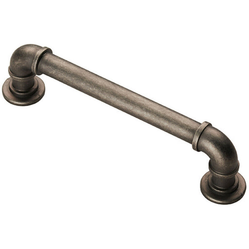 Pipe Design Cabinet Pull Handle 128mm Fixing Centres 12mm Dia Pewter Loops