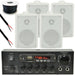 Outdoor Bluetooth Speaker Kit 4x White Karaoke Stereo Amp Garden BBQ Parties
