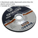 Aluminium Oxide DPC Metal Grinding Disc - 125 x 6mm - 22mm Bore Depressed Centre Loops