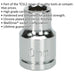 10mm Chrome Plated Drive Socket - 1/2" Square Drive - High Grade Carbon Steel Loops