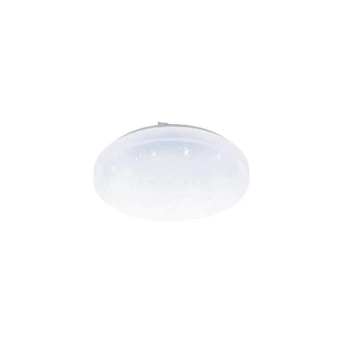 Wall Flush Ceiling Light White Shade White Plastic With Crystal Effect LED 12W Loops