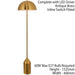 1.5m Modern Floor Lamp Antique Brass Dome Shade Free Standing Living Room Light Loops