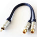 1 RCA Male to 2 Phono Female Splitter Y Adapter Cable/Lead-T Subwoofer Audio Sub Loops