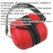 Folding Ear Defenders - Adjustable Swivel Cups - Worksite Hearing Protection Loops