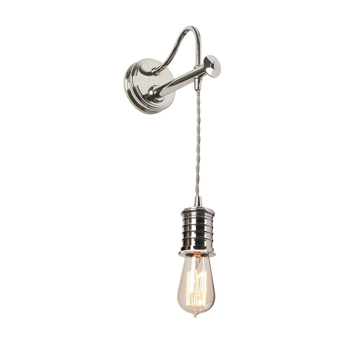 Wall Light Sconce Highly Polished Nickel Finish LED E27 60W Bulb d00464 Loops