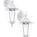 2 PACK IP44 Outdoor Wall Light White Traditional Lantern 60W E27 Porch Lamp Loops