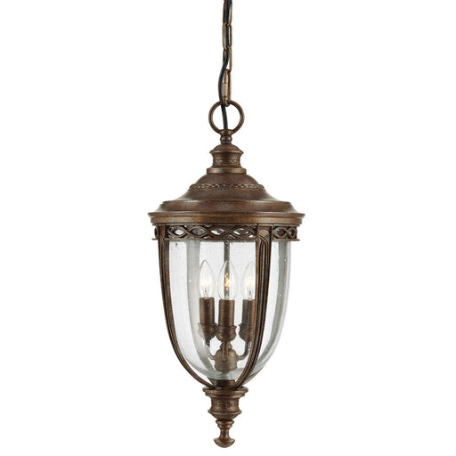 IP23 3 Bulb Traditional Chain Lantern Light British Bronze LED E14 60W Loops