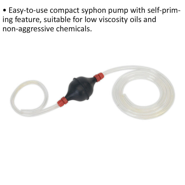 1.7m Compact Emergency Fuel Transfer Pump - Self Priming - Starter Bulb Loops