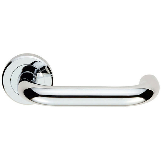 PAIR 19mm Round Bar Safety Handle Concealed Fix Round Rose Polished Chrome Loops