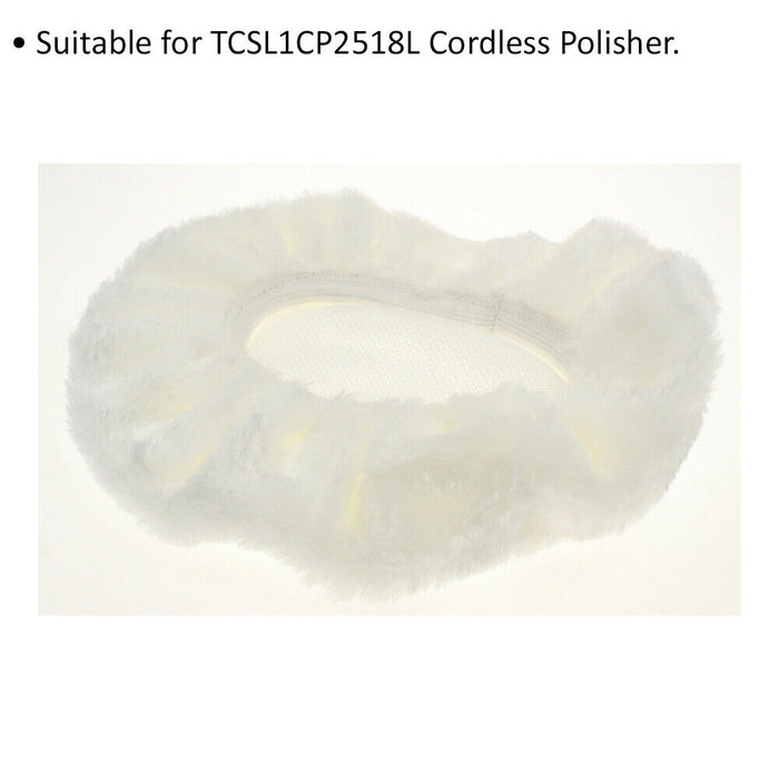Synthetic Fleece Bonnet for ys03532 Cordless Polisher - 240mm Diameter Loops