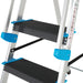 1m XL Platform Step Ladders 5 Tread Anti Slip Steps & Tool Tray Aluminium Loops