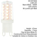 2.3W LED G9 Light Bulb Clear Warm White 3000K 220 Lumen Mini Small Indoor Lamp Loops