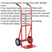 150kg Sack Truck with Solid Tyres - Tubular Steel Location - Rubber Handgrips Loops