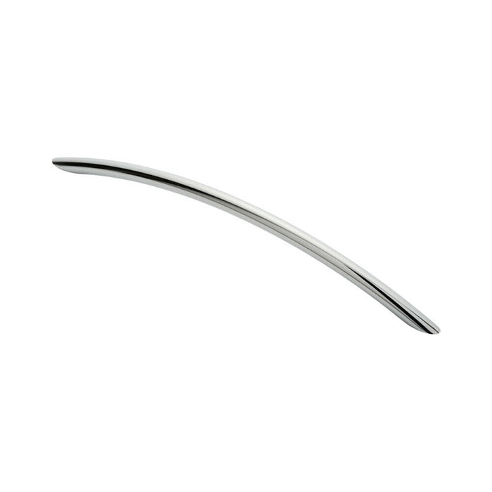 Curved Bow Cabinet Pull Handle 256 x 10mm 224mm Fixing Centres Chrome Loops