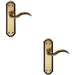 2x PAIR Spiral Sculpted Handle on Latch Backplate 180 x 48mm Florentine Bronze Loops