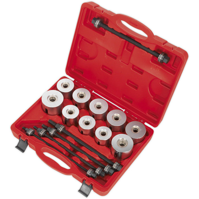 27pc Bearing & Bush Removal / Install Tool Kit - 44mm to 90mm Adapters & Screws Loops