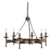 6 Bulb Chandelier Hanging Pendant LIght Old Bronze LED E14 60W Bulb Loops