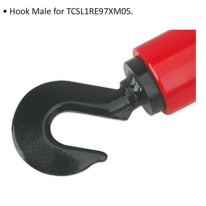 Male Threaded Pull Hook - Suitable for ys06687 Midi Hydraulic Pull Ram Loops