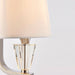 5 Lamp Ceiling & 2x Matching Wall Light Pack Chrome Arm & White Shade Chandelier Loops